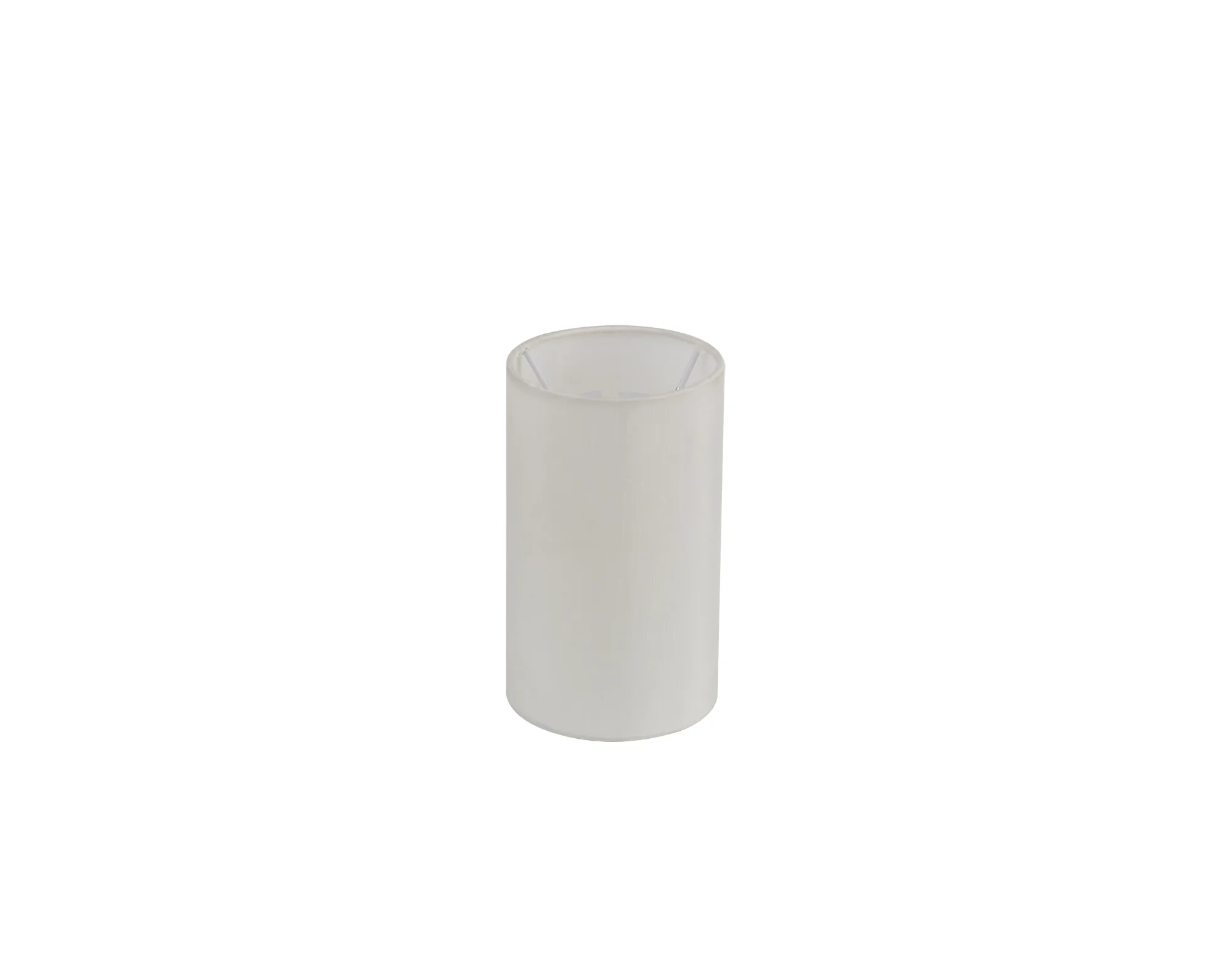 D0572  Serena 12cm Faux Silk Fabric Shade White